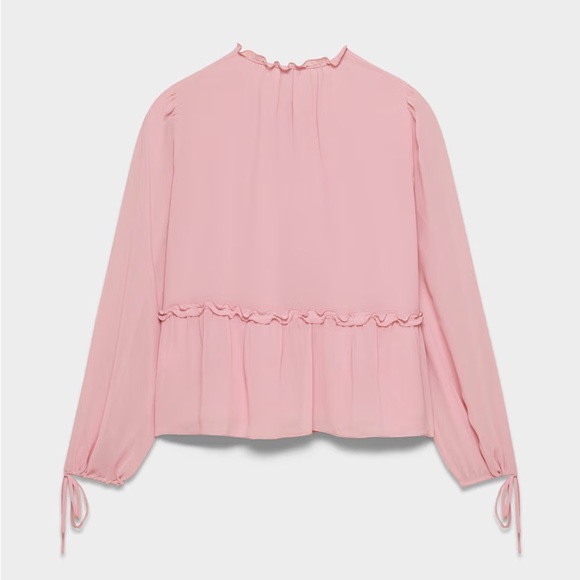 Aritzia Wilfred Rhyme Elegant Pink new Women's Formal Wedding Guest Blouse XXS - Picture 8 of 16